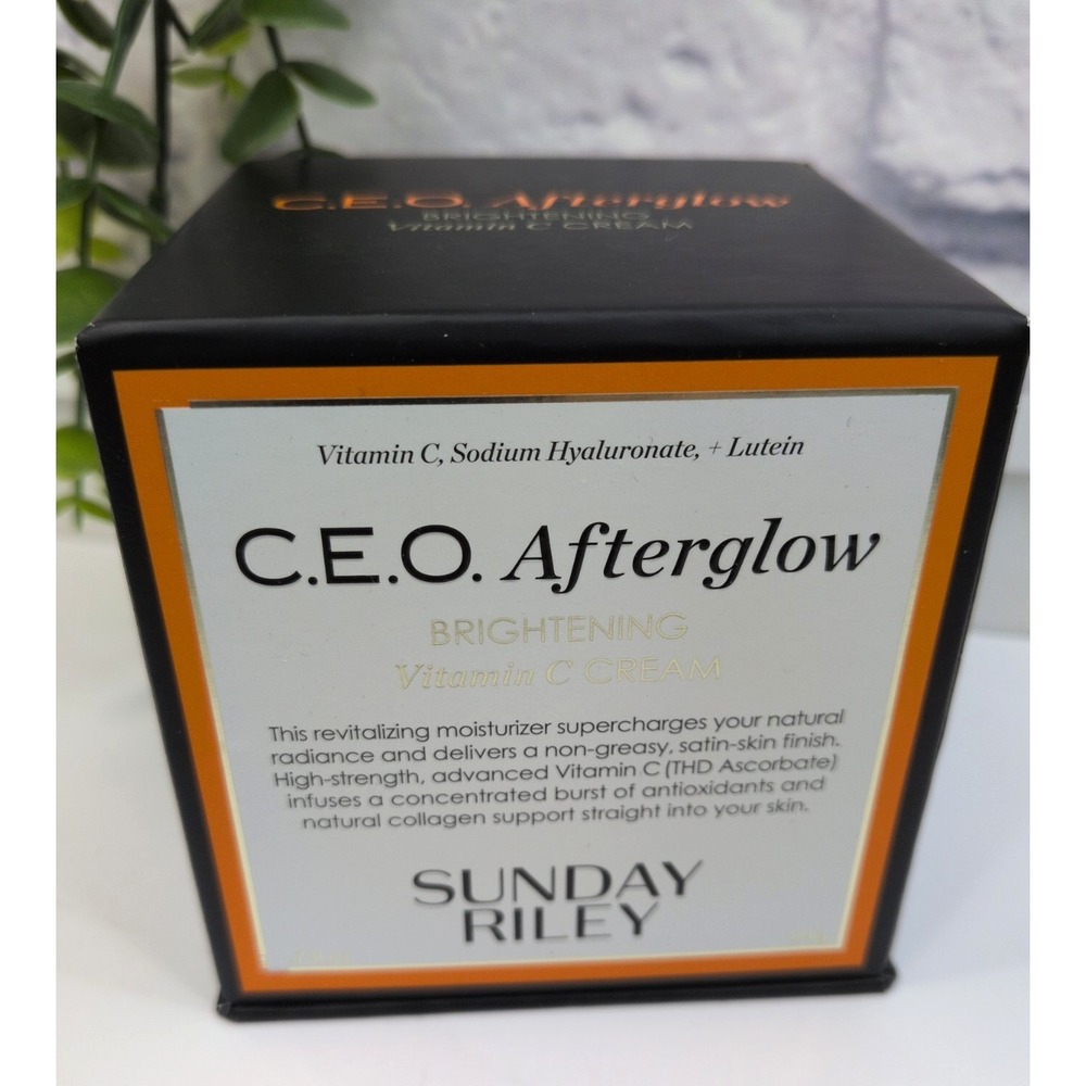 NIB!🌿Sunday Riley CEO Afterglow Brightening Vitamin C Gel Cream 1.7 Oz / 50g